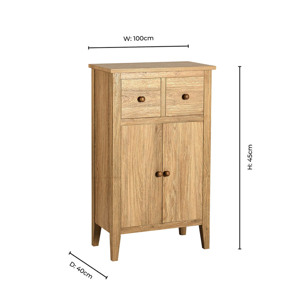 Enfilade gain de place Nell - Bois clair