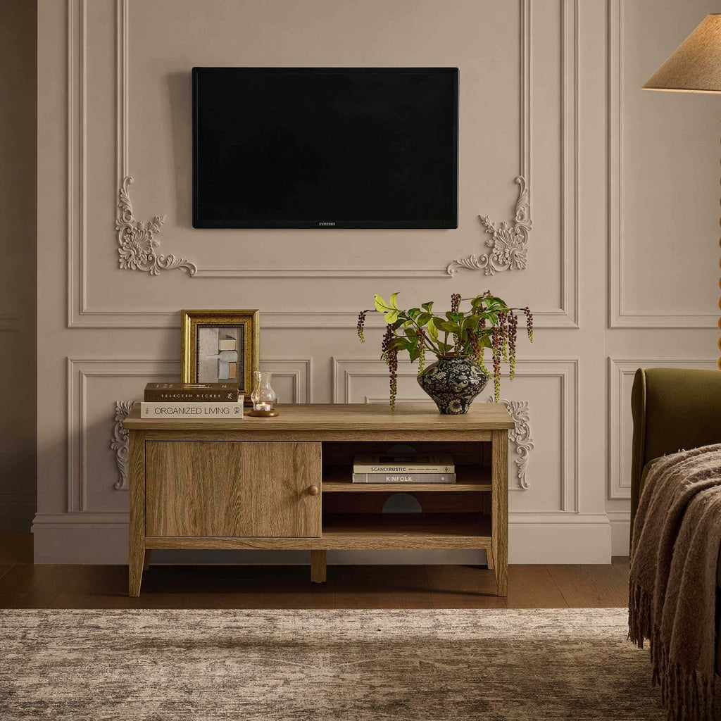 Dusklia - Nell Space Saving TV Unit (100cm) - Light Wood