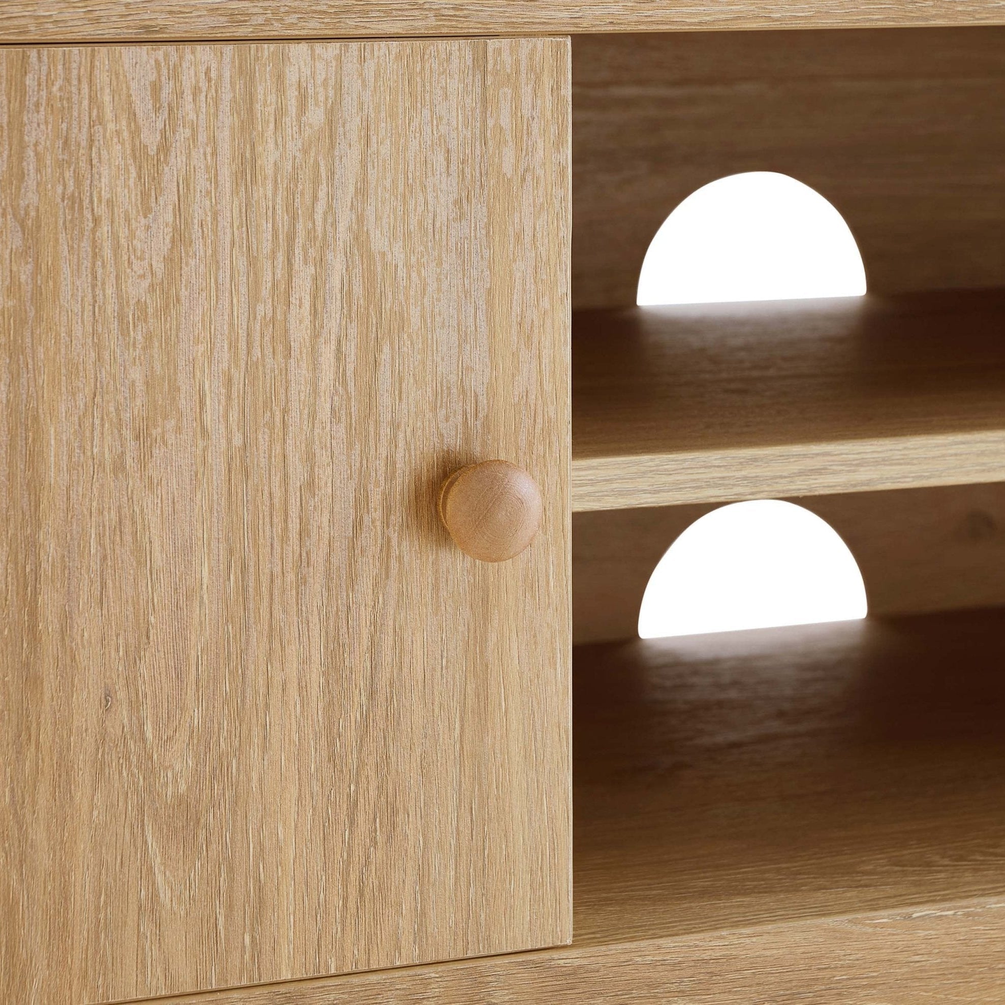 Dusklia - Nell Tv Unit for TVs up to 60 - Light Wood