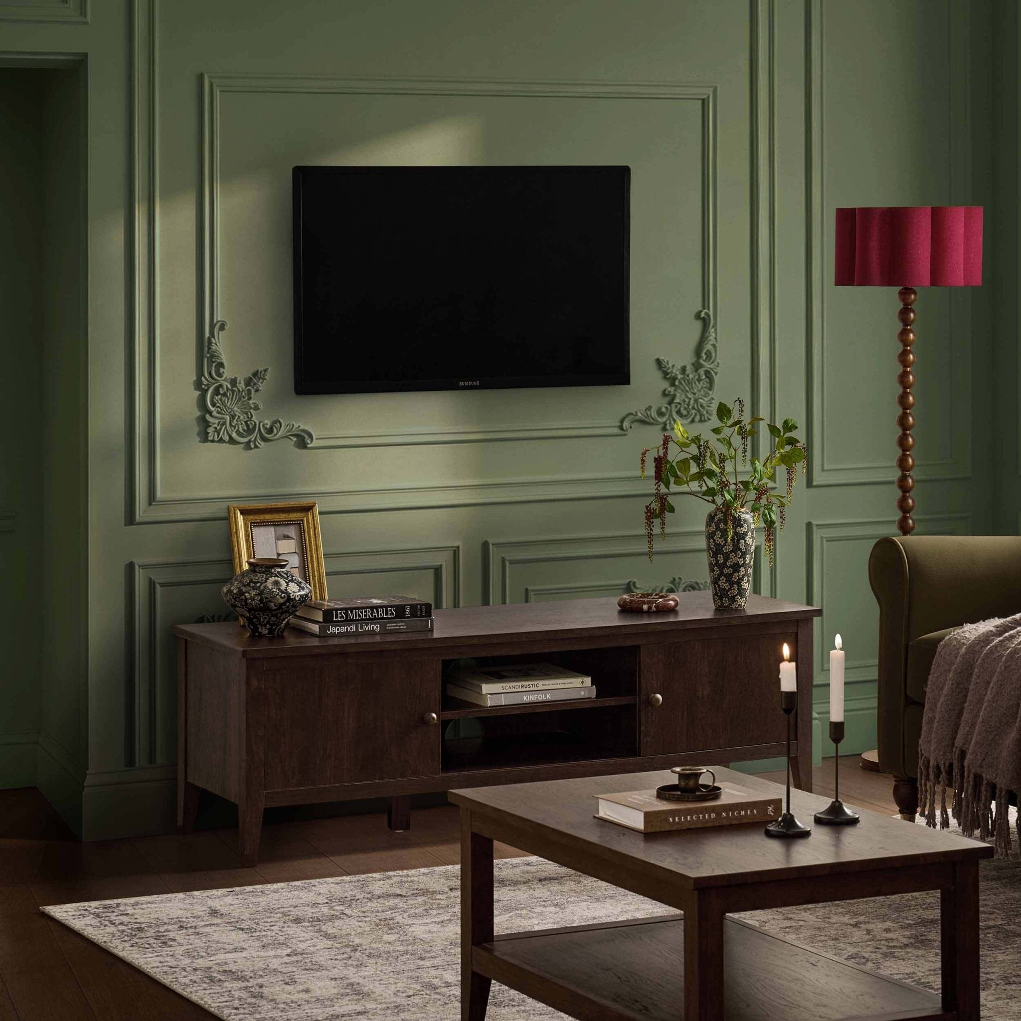 Meuble TV Nell pour téléviseurs jusqu'à 60 po - Noyer
