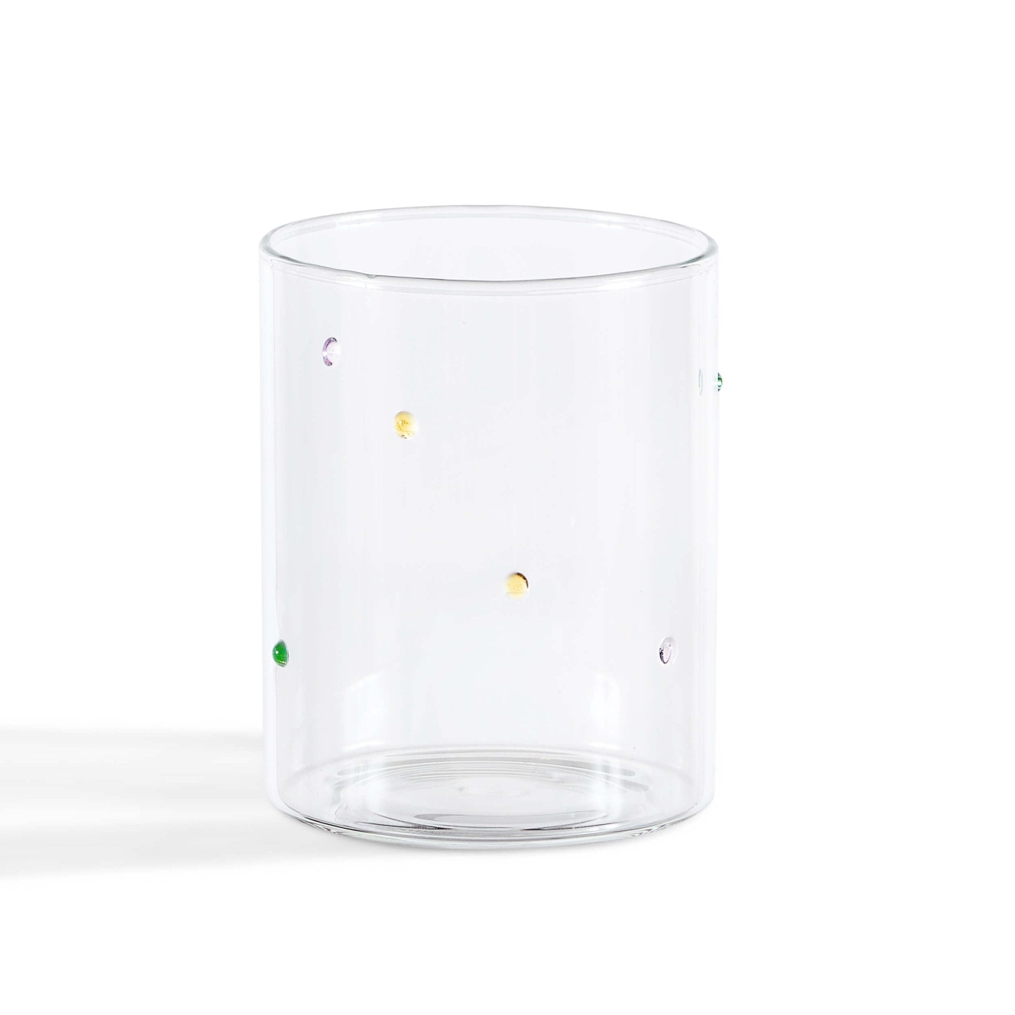 Dusklia - Nelly Polka Dot Glass Highballs - Set of 4 - Clear