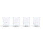 Dusklia - Nelly Polka Dot Glass Highballs - Set of 4 - Clear
