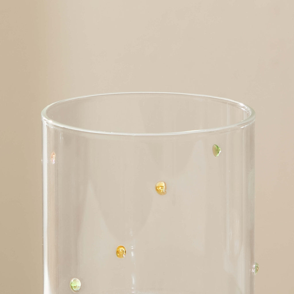Dusklia - Nelly Polka Dot Glass Highballs - Set of 4 - Clear