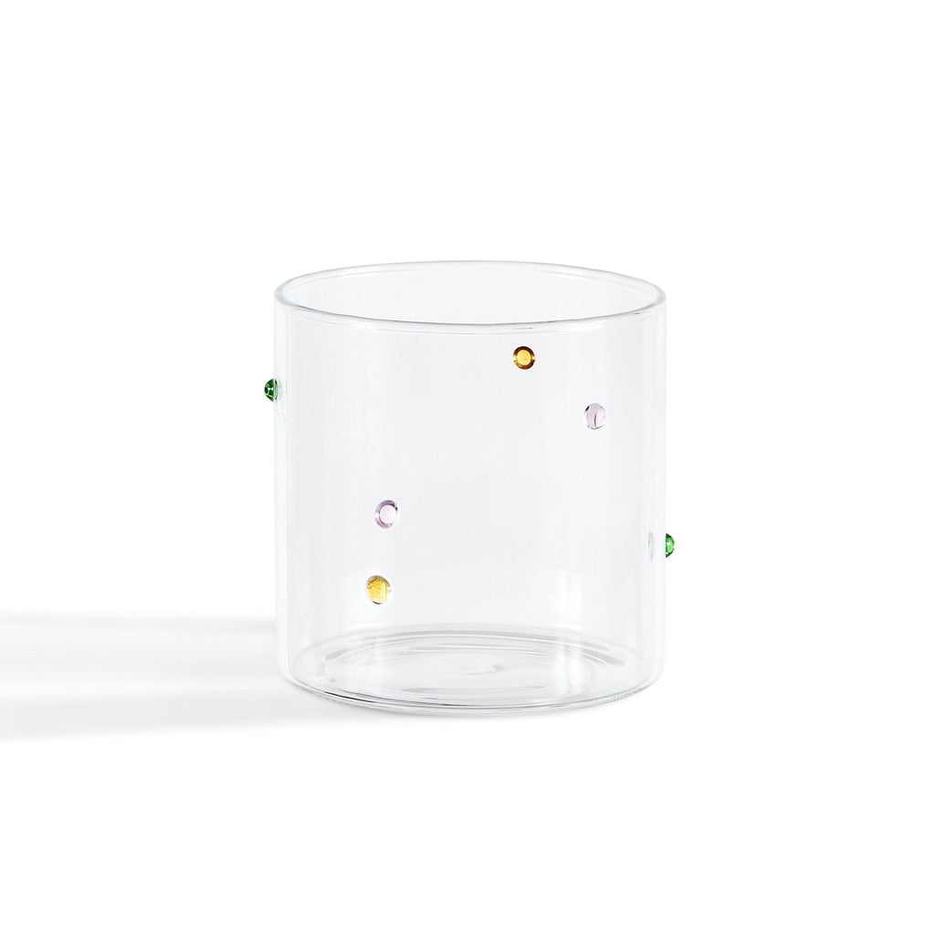 Dusklia - Nelly Polka Dot Glass Tumblers - Set of 4 - Clear
