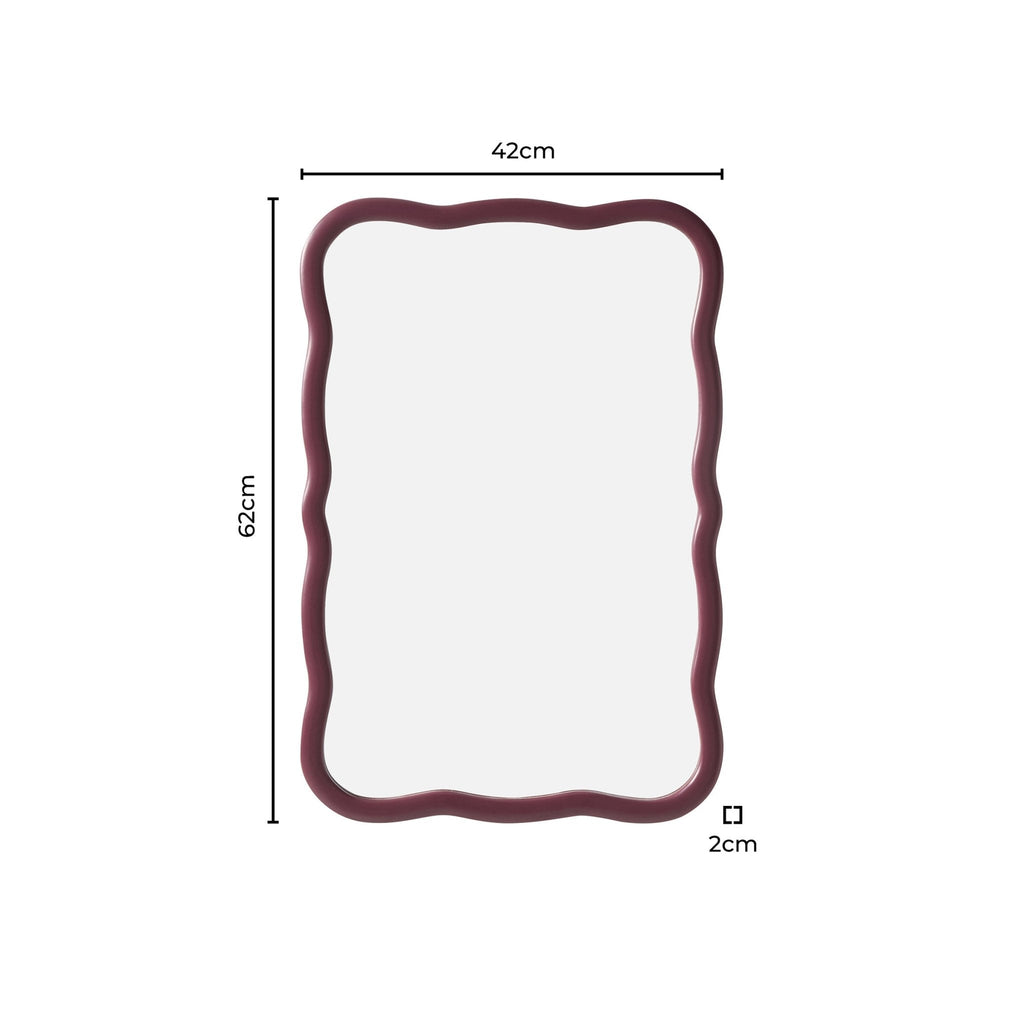 Dusklia - Niamh Wavy Wall Mirror - Tawny Port