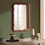 Dusklia - Niamh Wavy Wall Mirror - Terracotta