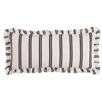 Dusklia - Noa Ruffle Edge Stripe Sofa Cushion Cover - Chocolate