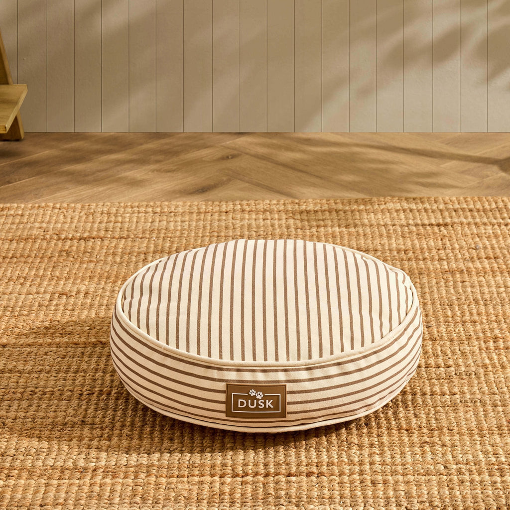 Dusklia - Nola Circle Striped Pillow Bed - Natural