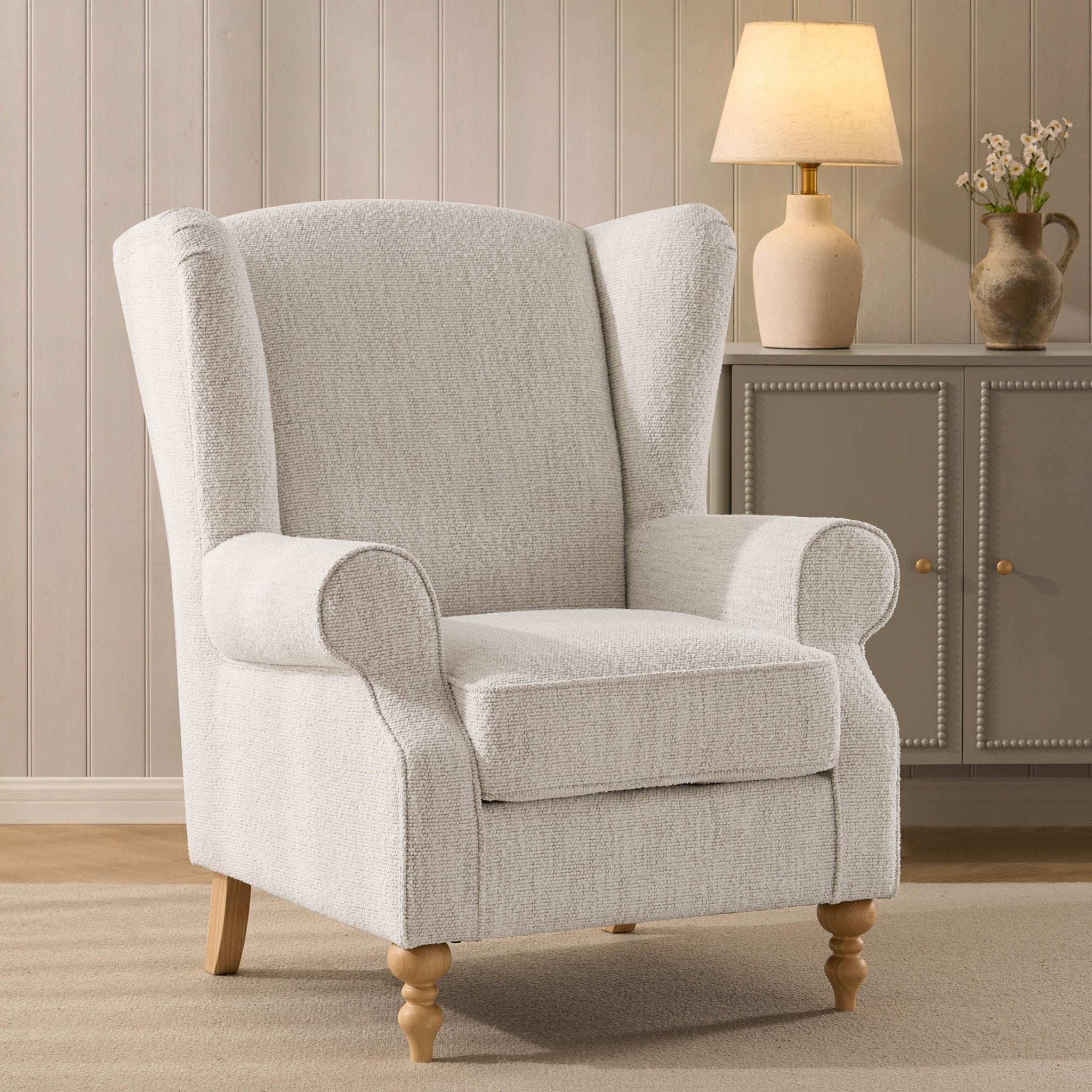 Dusklia - Nora Armchair - Boucle Ivory
