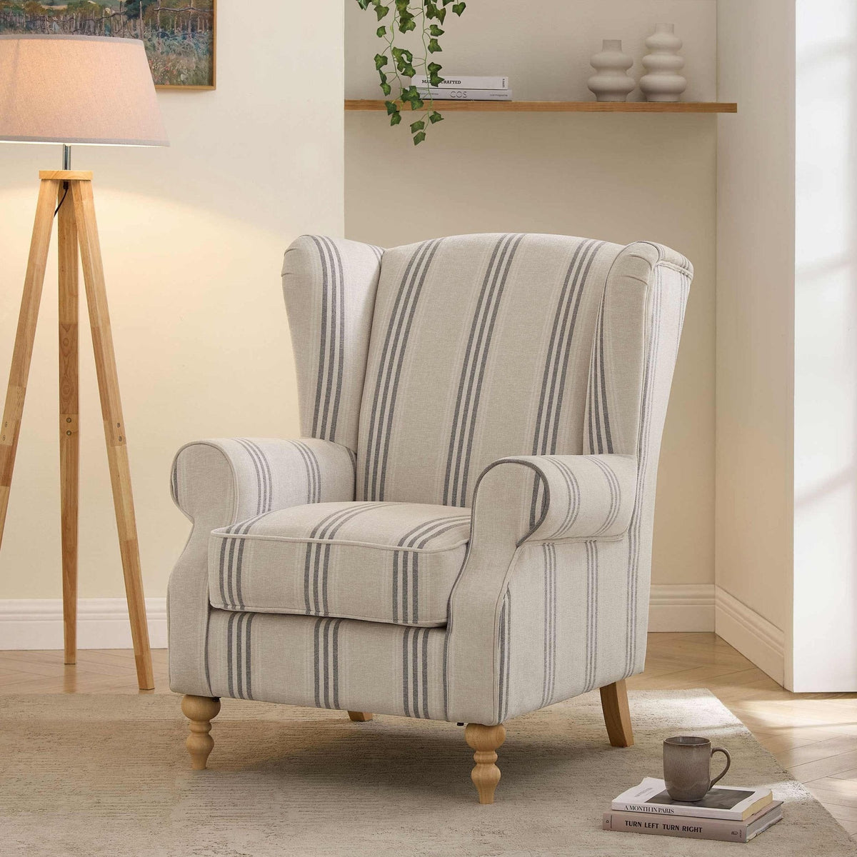 Dusklia - Nora Armchair - Natural Stripe