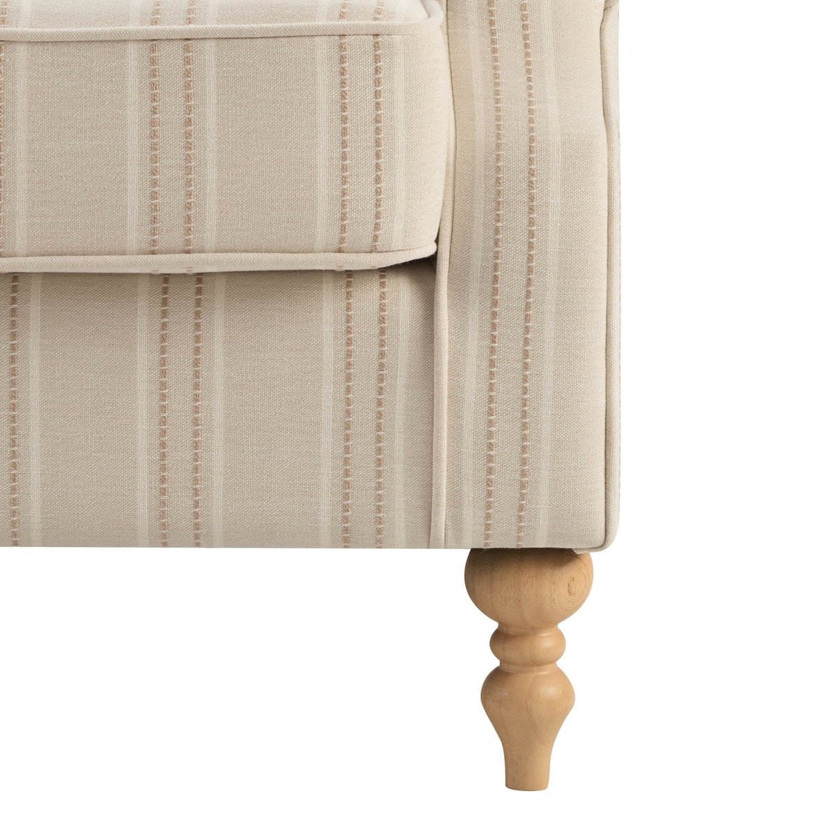 Dusklia - Nora Armchair - Natural Stitched Stripe