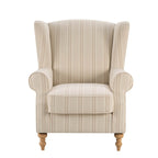 Dusklia - Nora Armchair - Natural Stitched Stripe