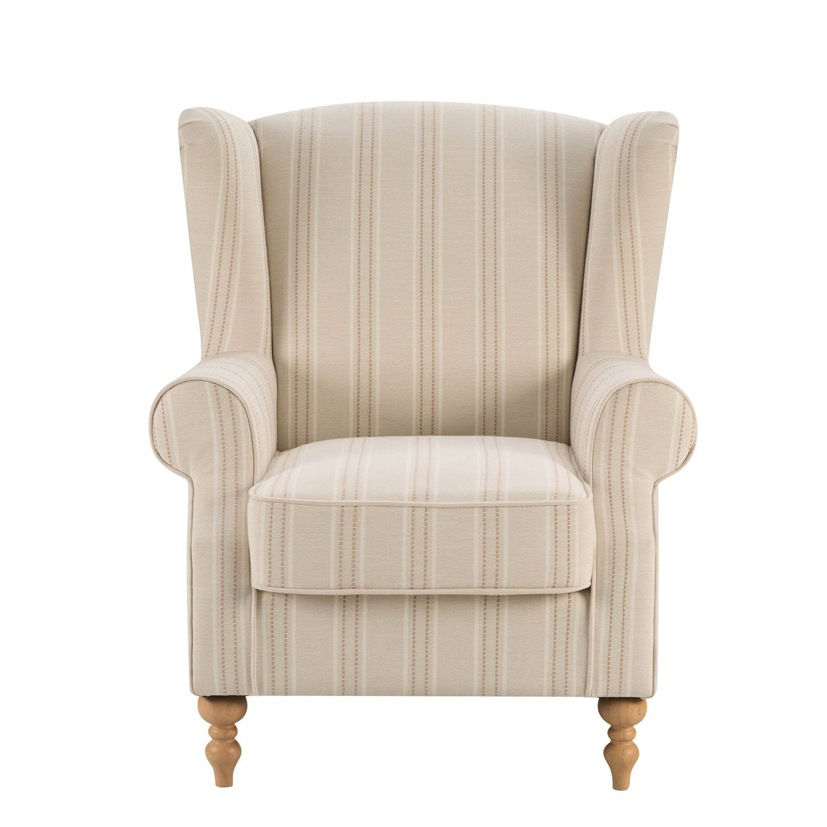 Dusklia - Nora Armchair - Natural Stitched Stripe