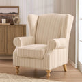 Dusklia - Nora Armchair - Natural Stitched Stripe