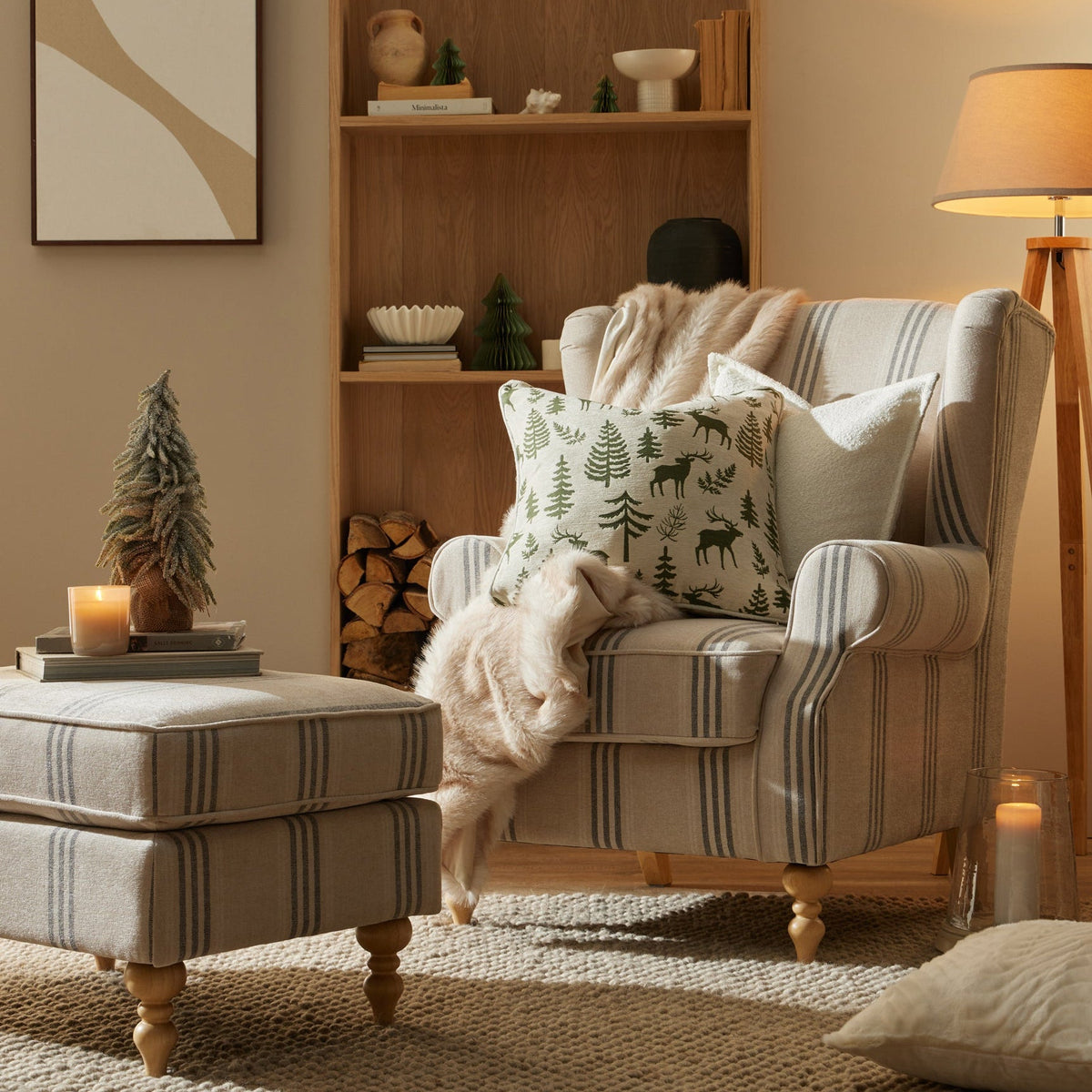 Dusklia - Nora Armchair - Natural Stripe