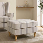 Dusklia - Nora Pouffe - Natural Stripe