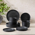 Dusklia - Nori 12 Piece Dinner Set - Charcoal Grey