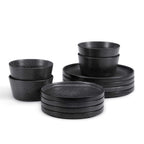 Dusklia - Nori 12 Piece Dinner Set - Charcoal Grey