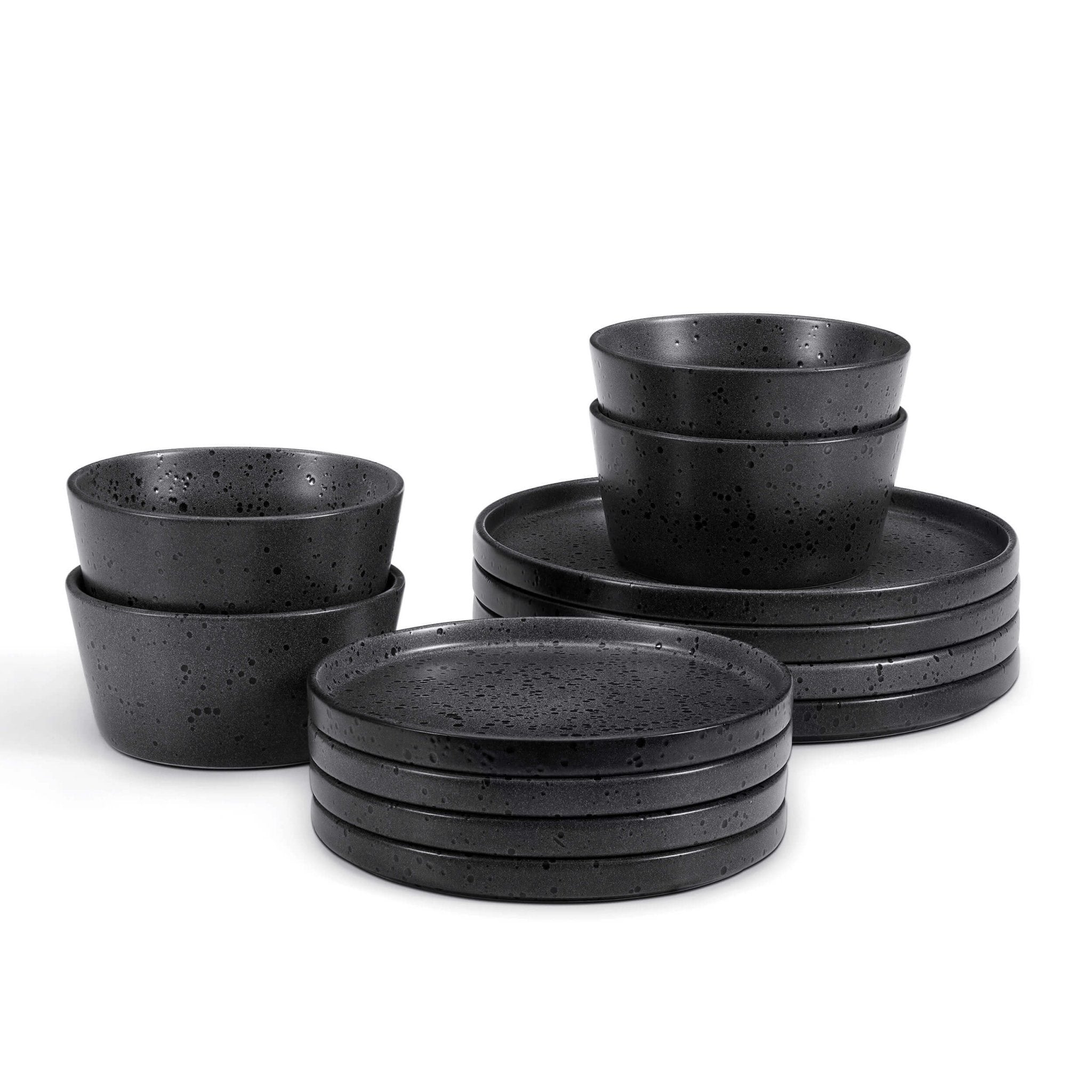 Dusklia - Nori 12 Piece Dinner Set - Charcoal Grey