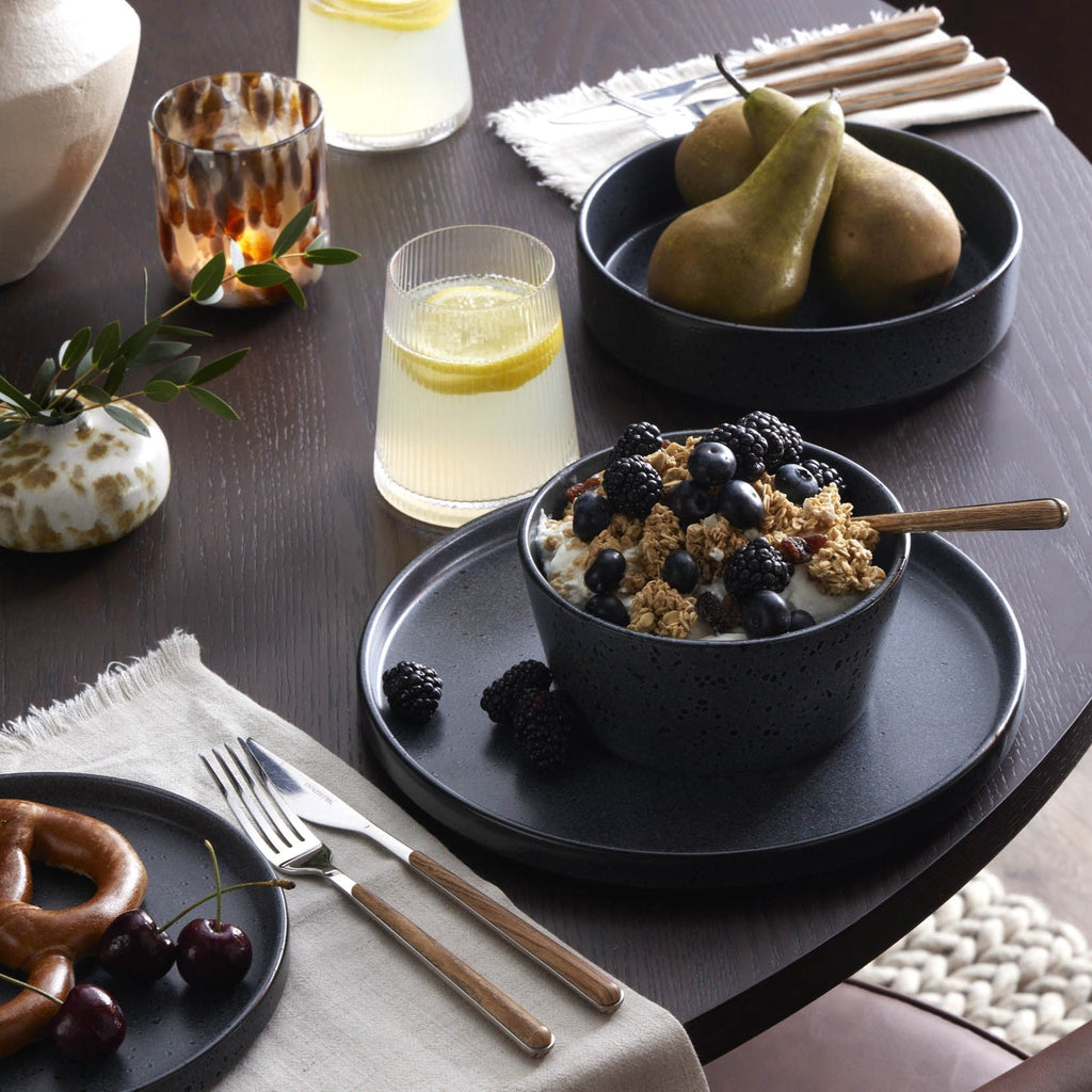 Dusklia - Nori Stoneware Serving Bowl - Charcoal Grey