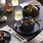 Dusklia - Nori Stoneware Serving Bowl - Charcoal Grey