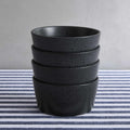 Dusklia - Nori Stoneware Set of 4 Cereal Bowls - Charcoal Grey