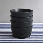 Dusklia - Nori Stoneware Set of 4 Cereal Bowls - Charcoal Grey