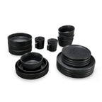 Dusklia - Nori Stoneware Set of 4 Dinner Plates - Charcoal Grey