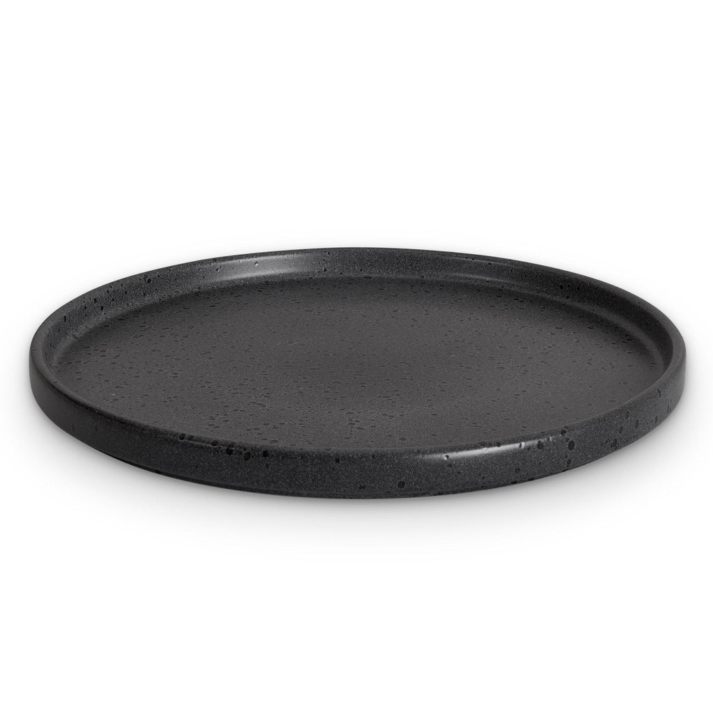 Dusklia - Nori Stoneware Set of 4 Dinner Plates - Charcoal Grey