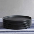 Dusklia - Nori Stoneware Set of 4 Dinner Plates - Charcoal Grey