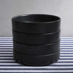Dusklia - Nori Stoneware Set of 4 Pasta Bowls - Charcoal Grey