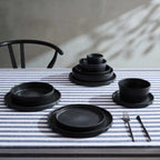 Dusklia - Nori Stoneware Set of 4 Side Plates - Charcoal Grey
