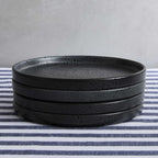 Dusklia - Nori Stoneware Set of 4 Side Plates - Charcoal Grey