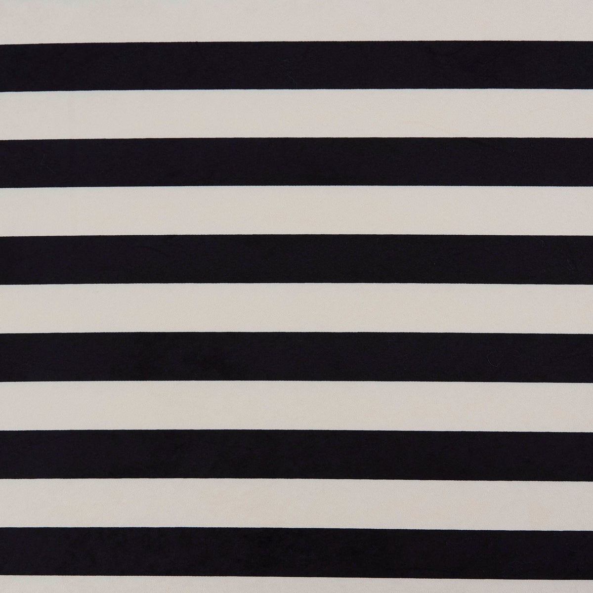 Dusklia - Northwich Black Metal Frame Pouffe - Mono Stripe