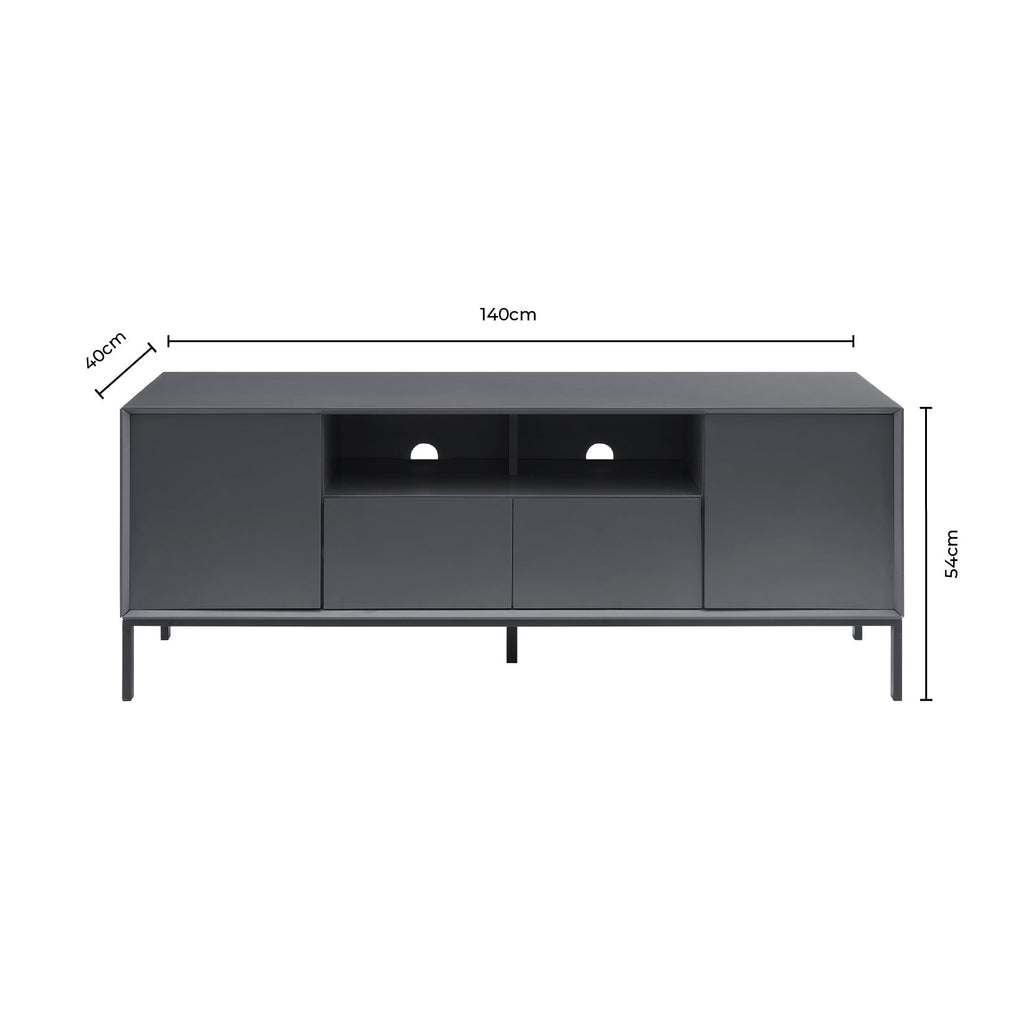 Dusklia - Nova TV Unit for TVs up to 60 - Charcoal