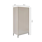 Dusklia - Nova 2 Door Wardrobe with Drawer  - Taupe