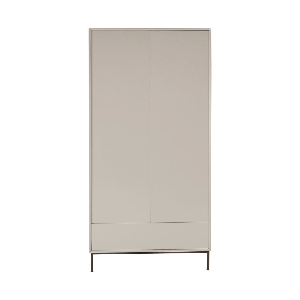Dusklia - Nova 2 Door Wardrobe with Drawer  - Taupe