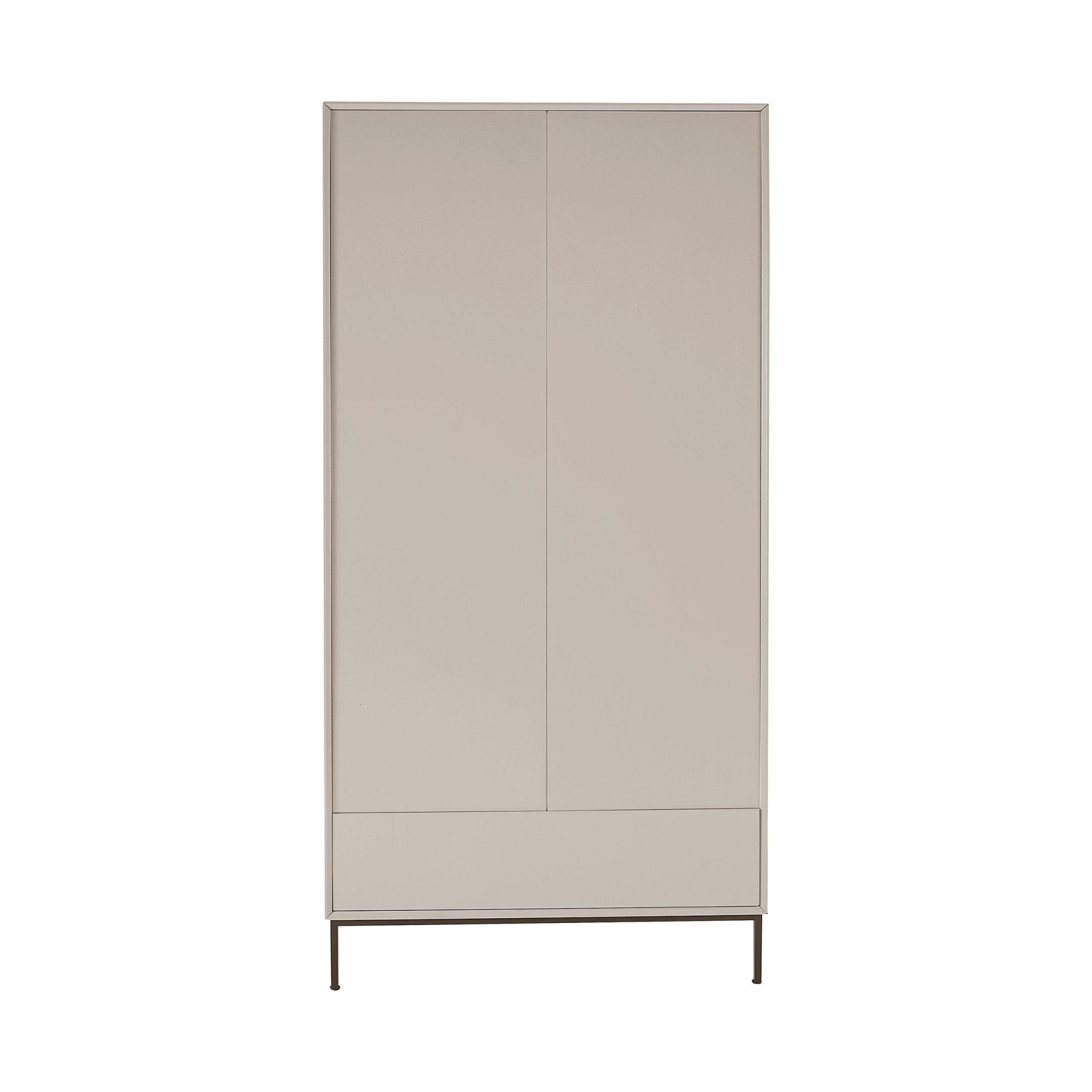 Dusklia - Nova 2 Door Wardrobe with Drawer  - Taupe