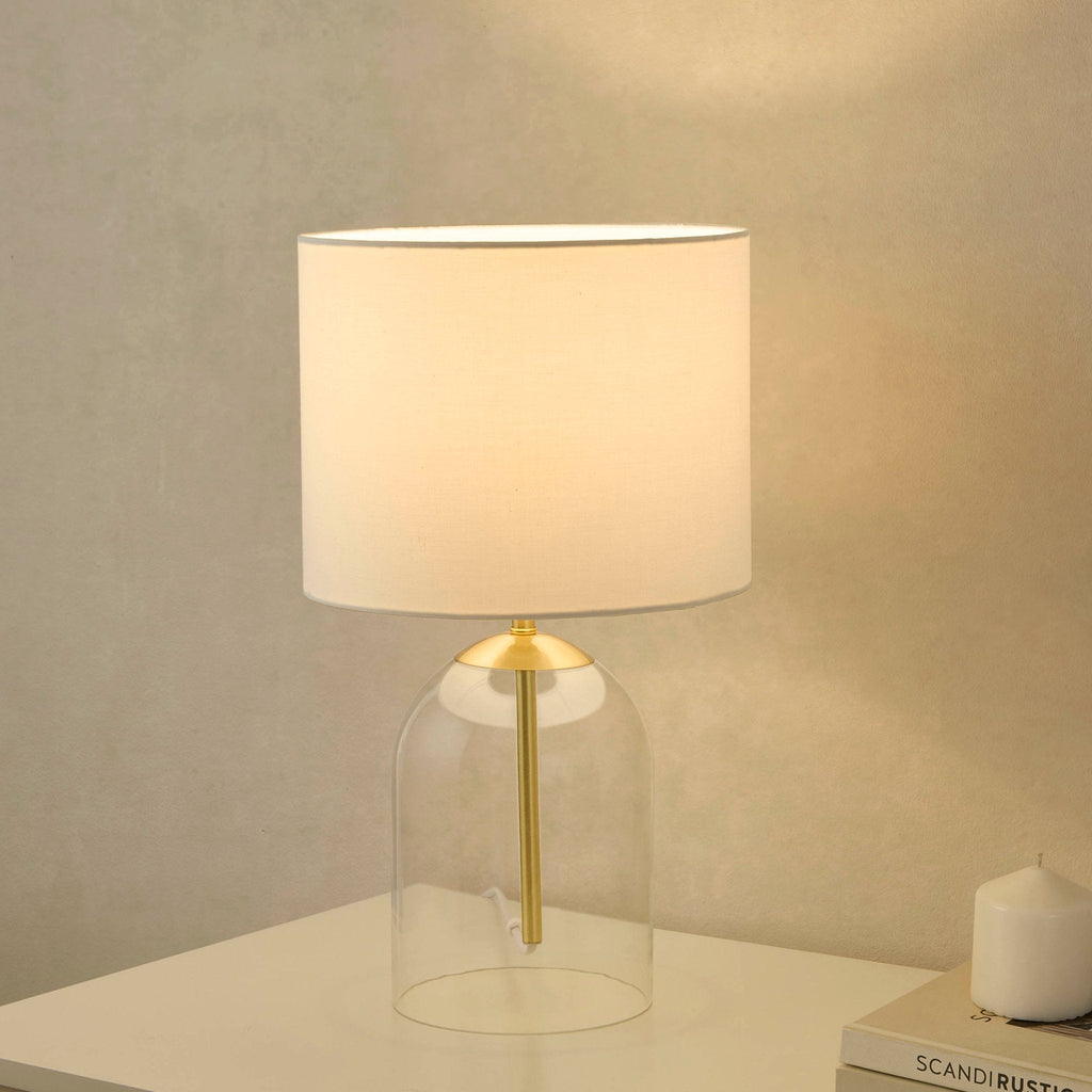 Dusklia - Nova Clear Glass Table Lamp - Gold