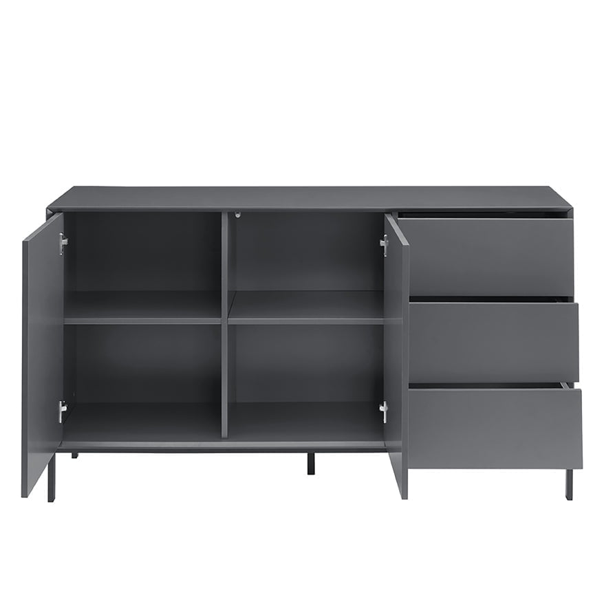 Dusklia - Nova Large Sideboard with Drawers - Charcoal