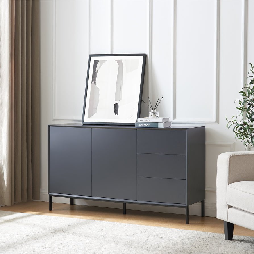 Dusklia - Nova Large Sideboard with Drawers - Charcoal