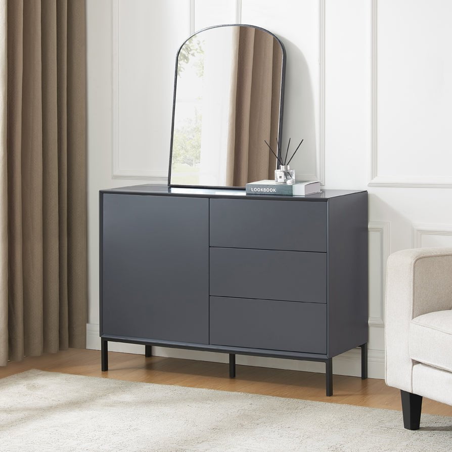 Dusklia - Nova Small Sideboard with Drawers - Charcoal