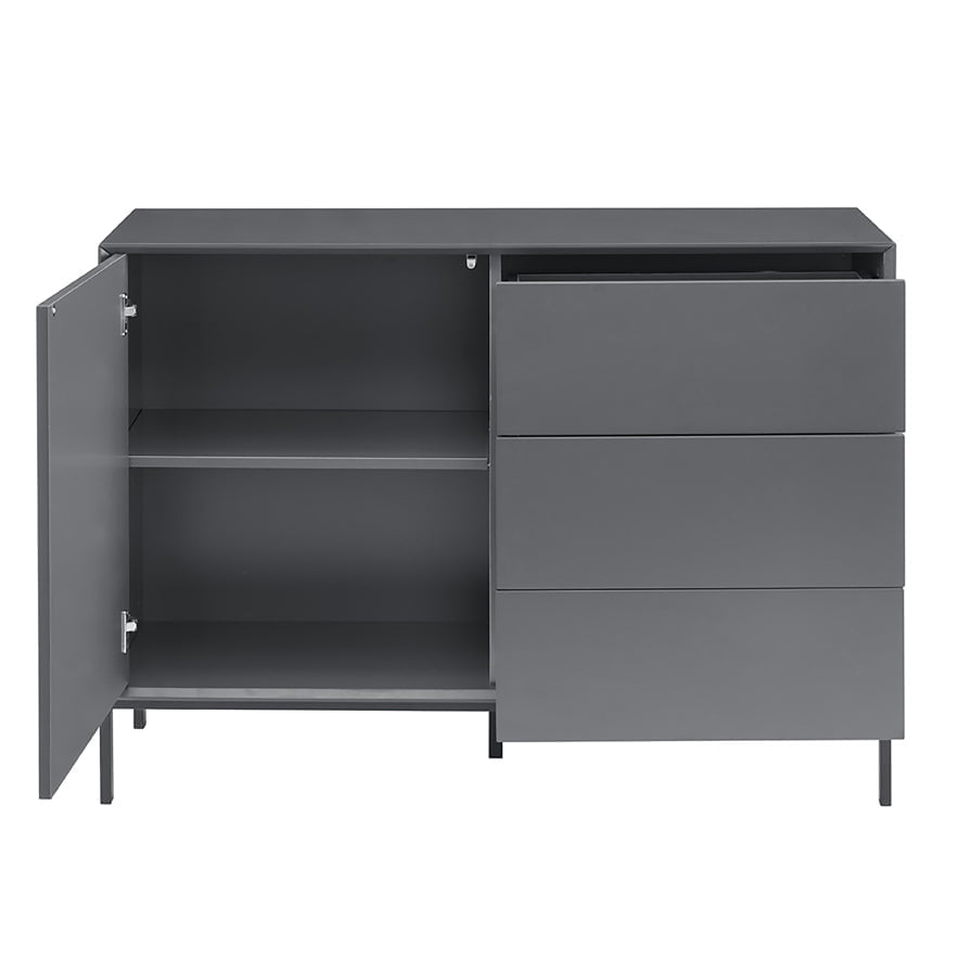 Dusklia - Nova Small Sideboard with Drawers - Charcoal