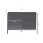 Dusklia - Nova Small Sideboard with Drawers - Taupe