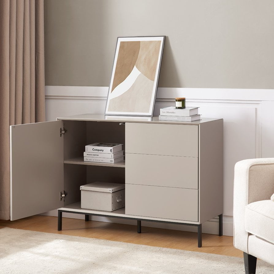 Dusklia - Nova Small Sideboard with Drawers - Taupe