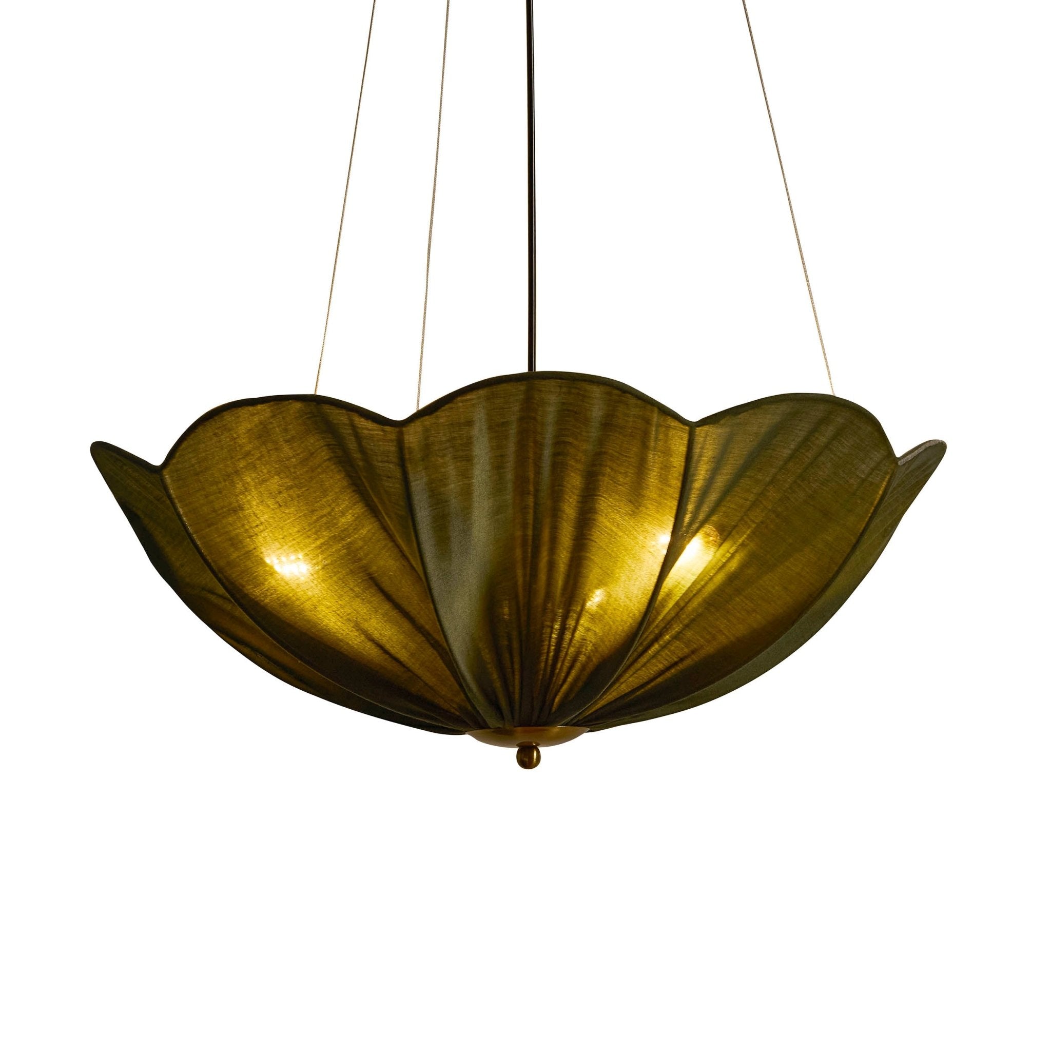 Dusklia - Oakley Petal Pendant Linen Fabric - Green