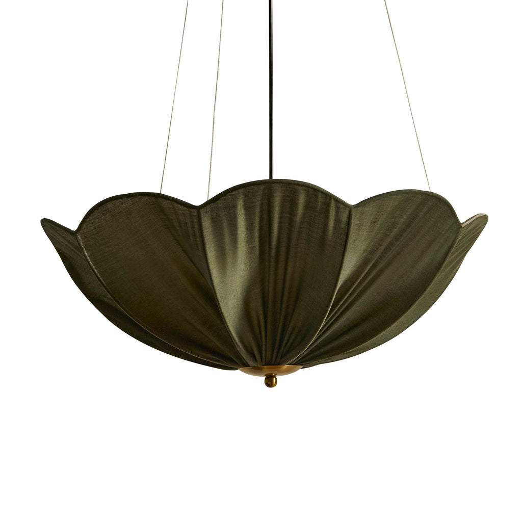 Dusklia - Oakley Petal Pendant Linen Fabric - Green