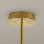 Dusklia - Octavia Ribbed Glass 3 Light Chandelier - Brass