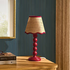 Dusklia - Ori Scallop Bobbin Table Lamp - Burgundy