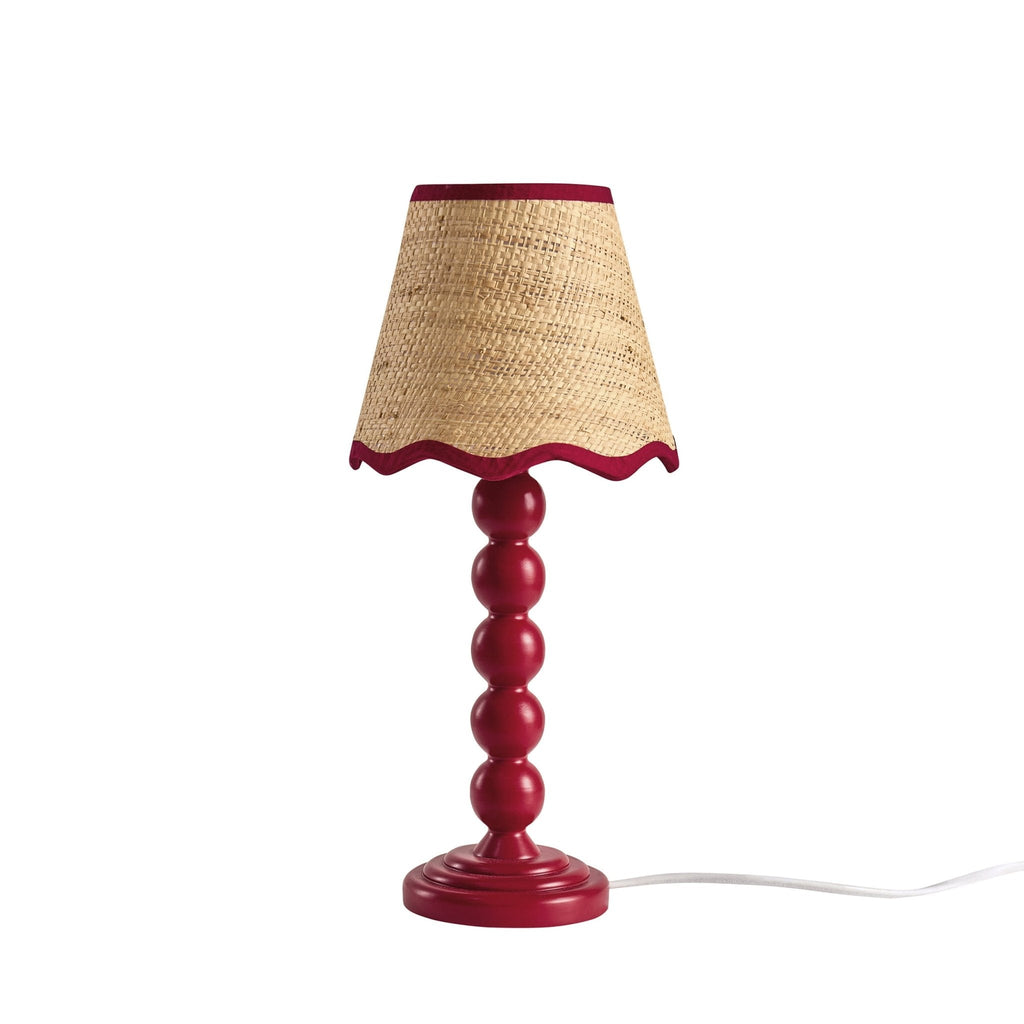 Dusklia - Ori Scallop Bobbin Table Lamp - Burgundy